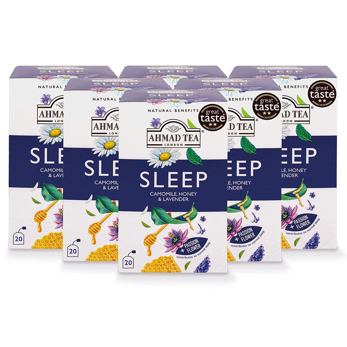Ahmad Tea Herbal Tea, Camomile, Honey, & Lavender 'Sleep'