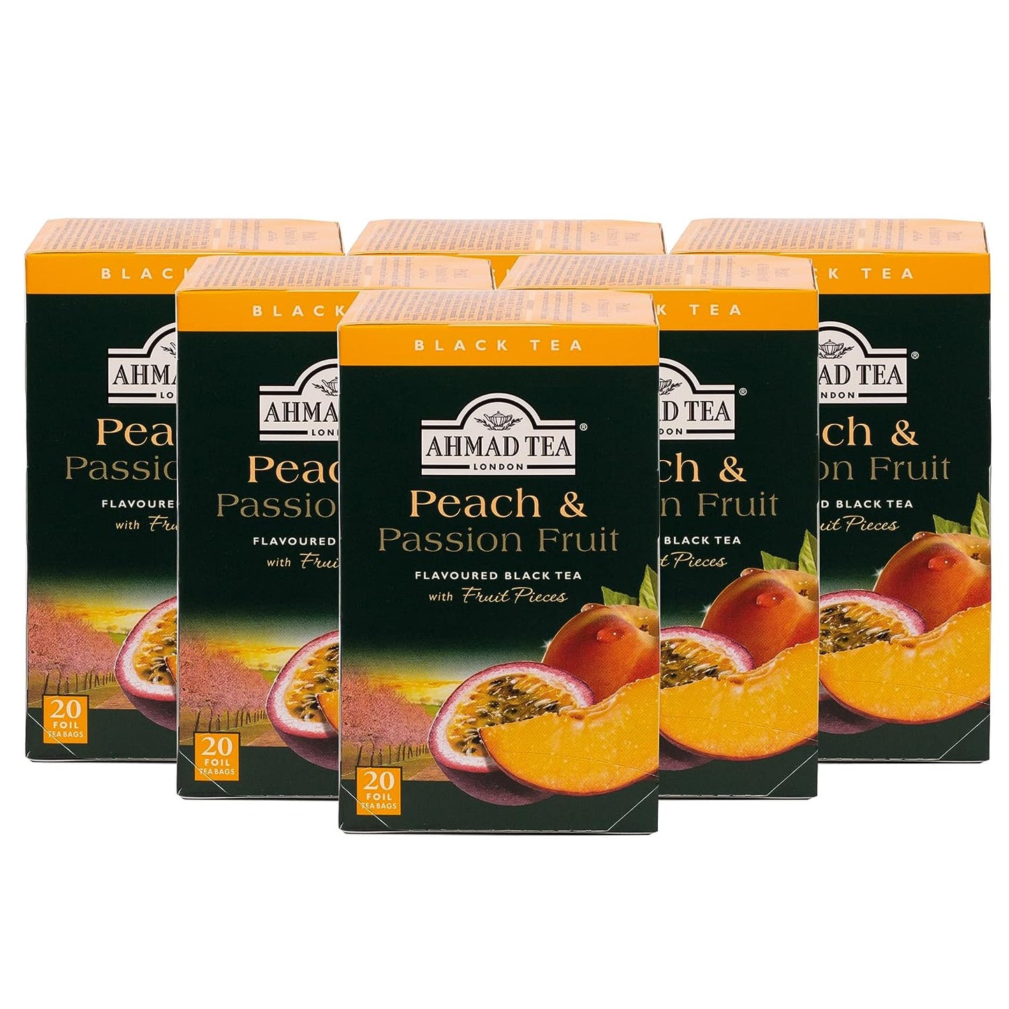 Ahmad Tea Black Tea, Peach And Passion Fruit.
